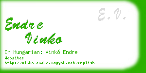 endre vinko business card